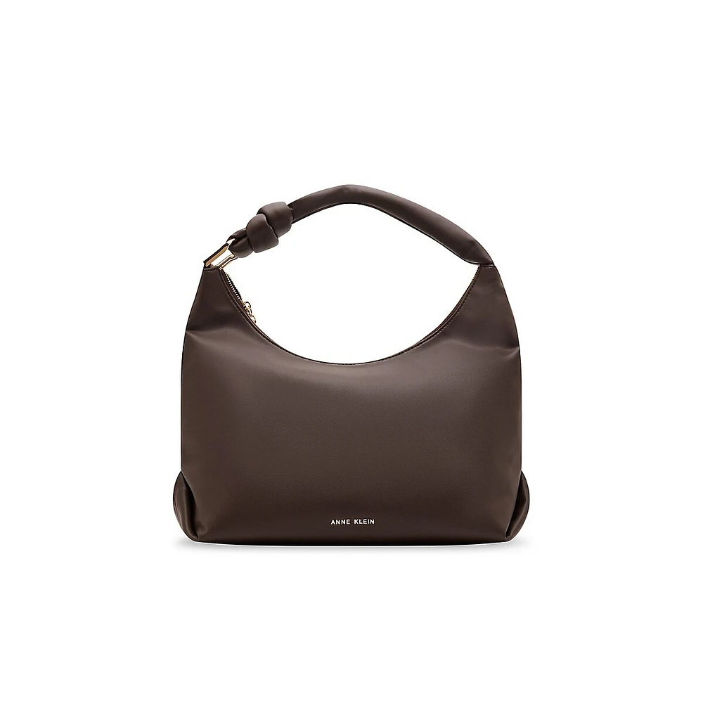 Knotted Tassel-Zip Hobo Bag