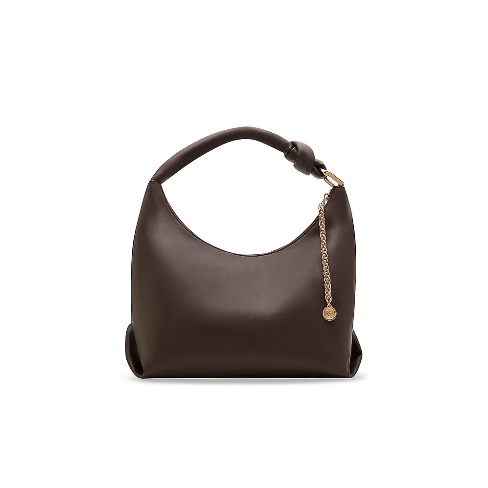 Knotted Tassel-Zip Hobo Bag
