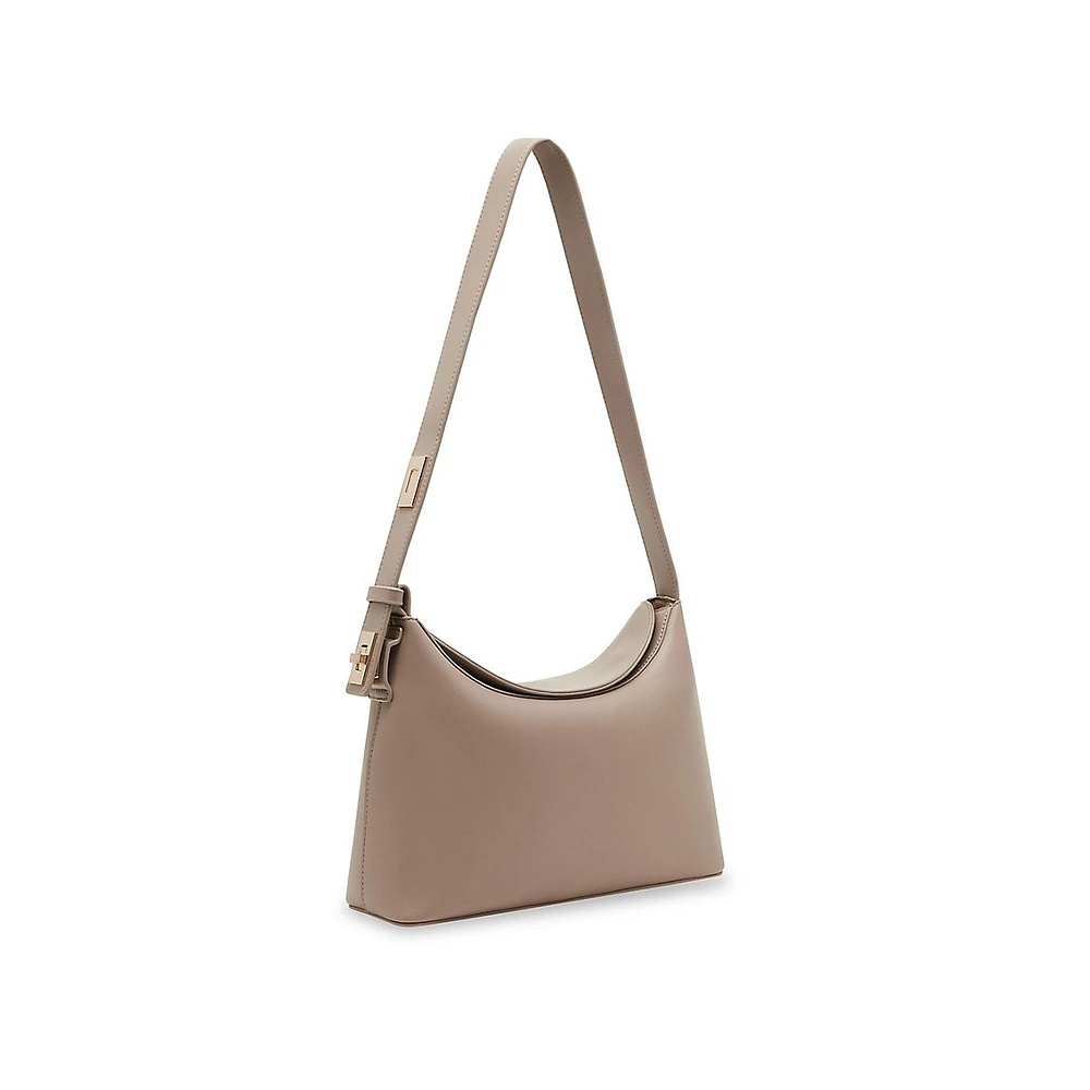 Small Convertible Turnlock Hobo Bag