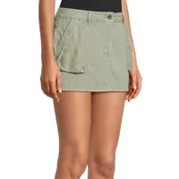Low-Rise Cupro Mini Skirt
