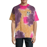 Eyes Icon 2 Overbleed Tie-Dye Print T-Shirt