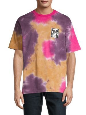 Eyes Icon 2 Overbleed Tie-Dye Print T-Shirt