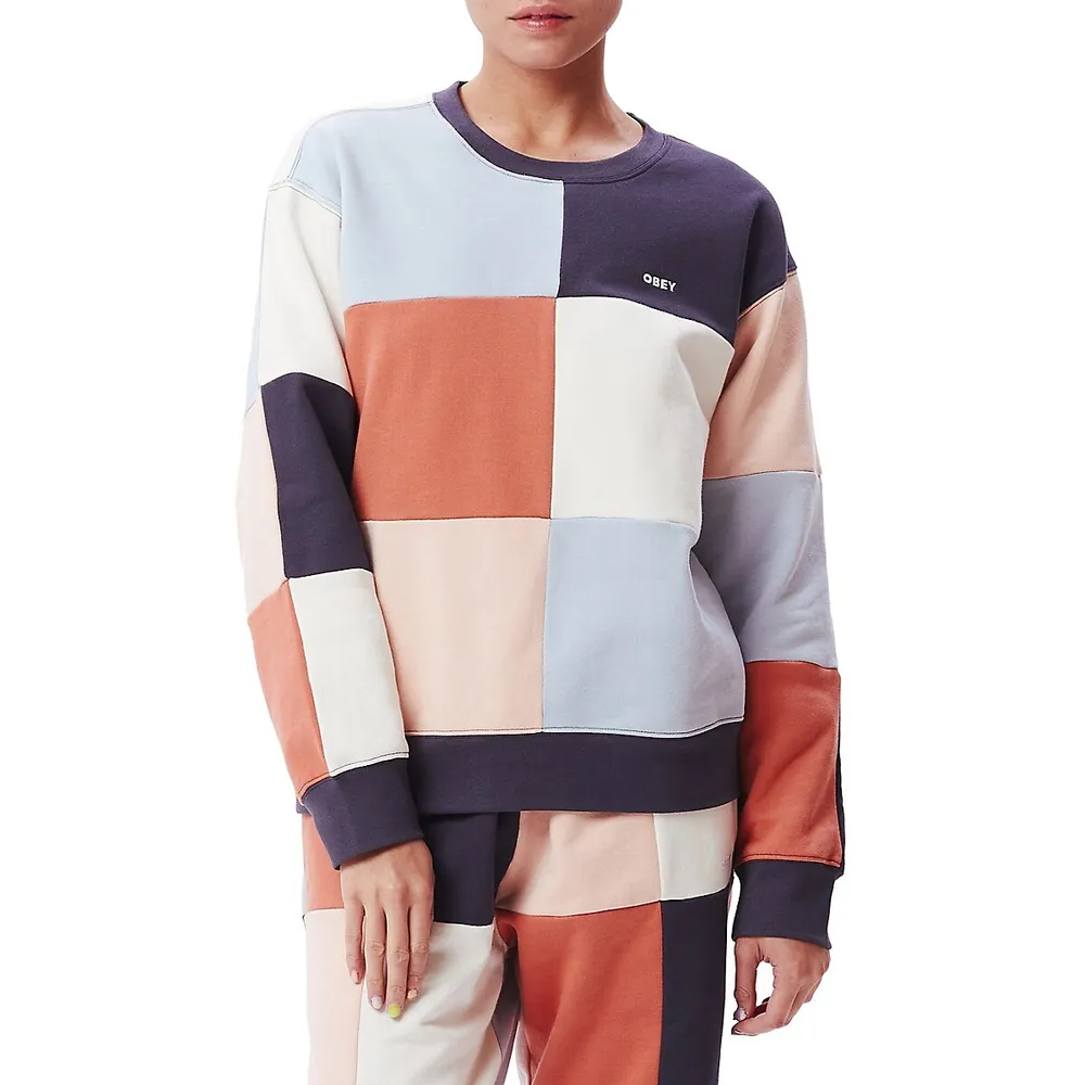 Lockdown Embroidered Colourblock Sweatshirt