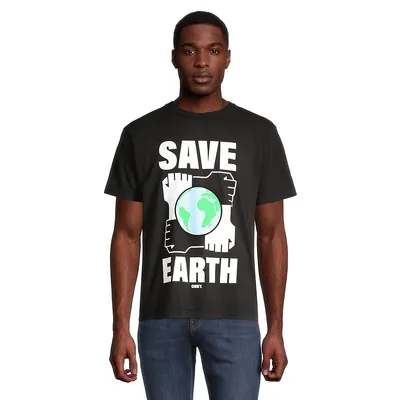 Save Earth Organic Cotton Graphic T-Shirt