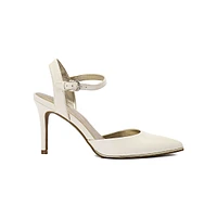 Dabia Point-Toe Ankle-Strap Pumps