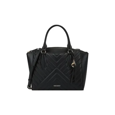 Paisley Magnolia-Print Satchel