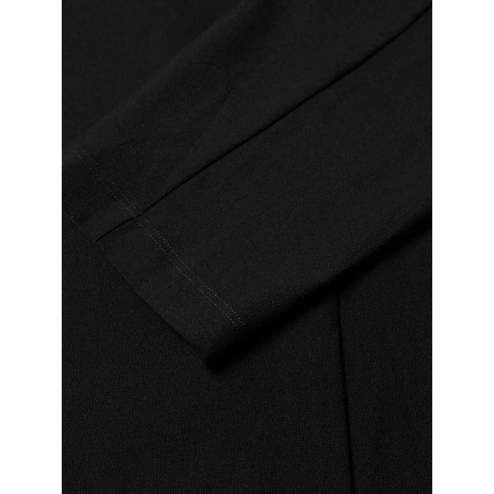 System Crepe Open-Front Coat