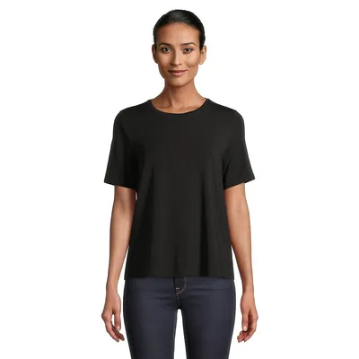 Short-Sleeve Fine Jersey Top