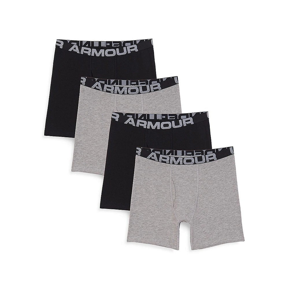 Boy’s Core 4-Pack Cotton-Blend Boxer Briefs