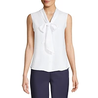 Tie-Neck Sleeveless Top