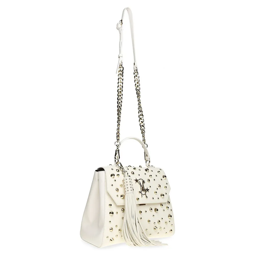 Bastral Chain-Strap Studded Satchel