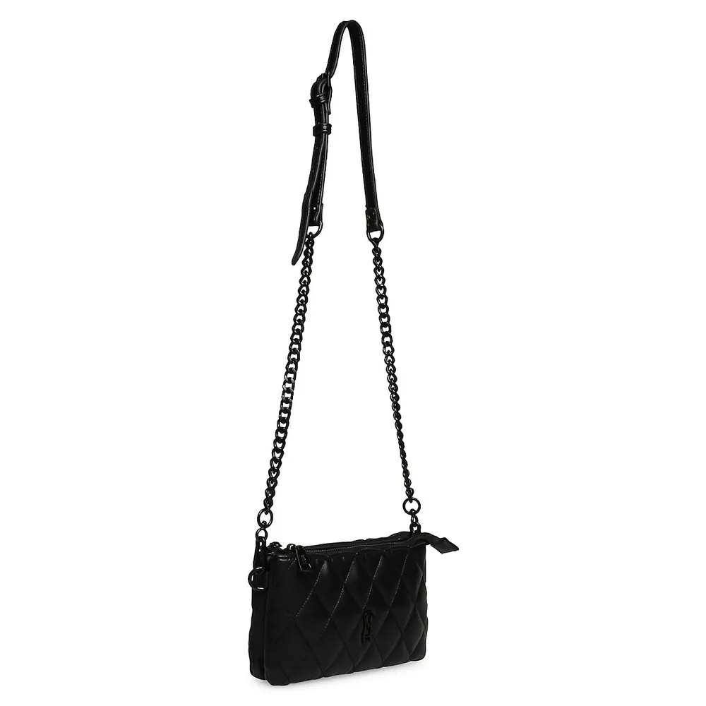 Bdole Chain-Strap Diamond-Quilted Crossbody Bag