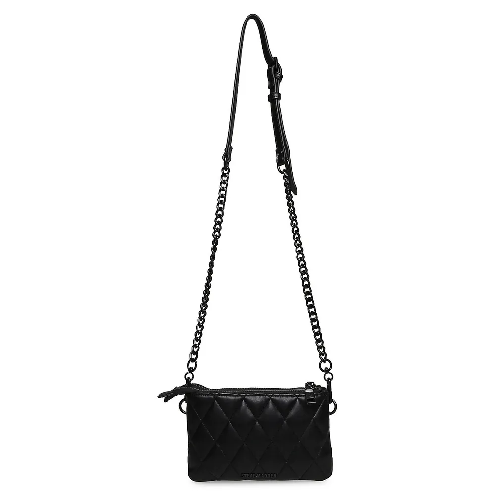 Bdole Chain-Strap Diamond-Quilted Crossbody Bag