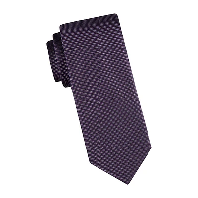 Textured Silk-Blend Regular Tie