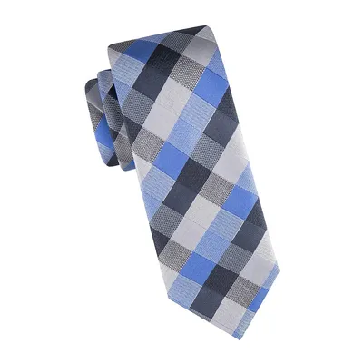 Plaid Silk-Blend Regular Tie