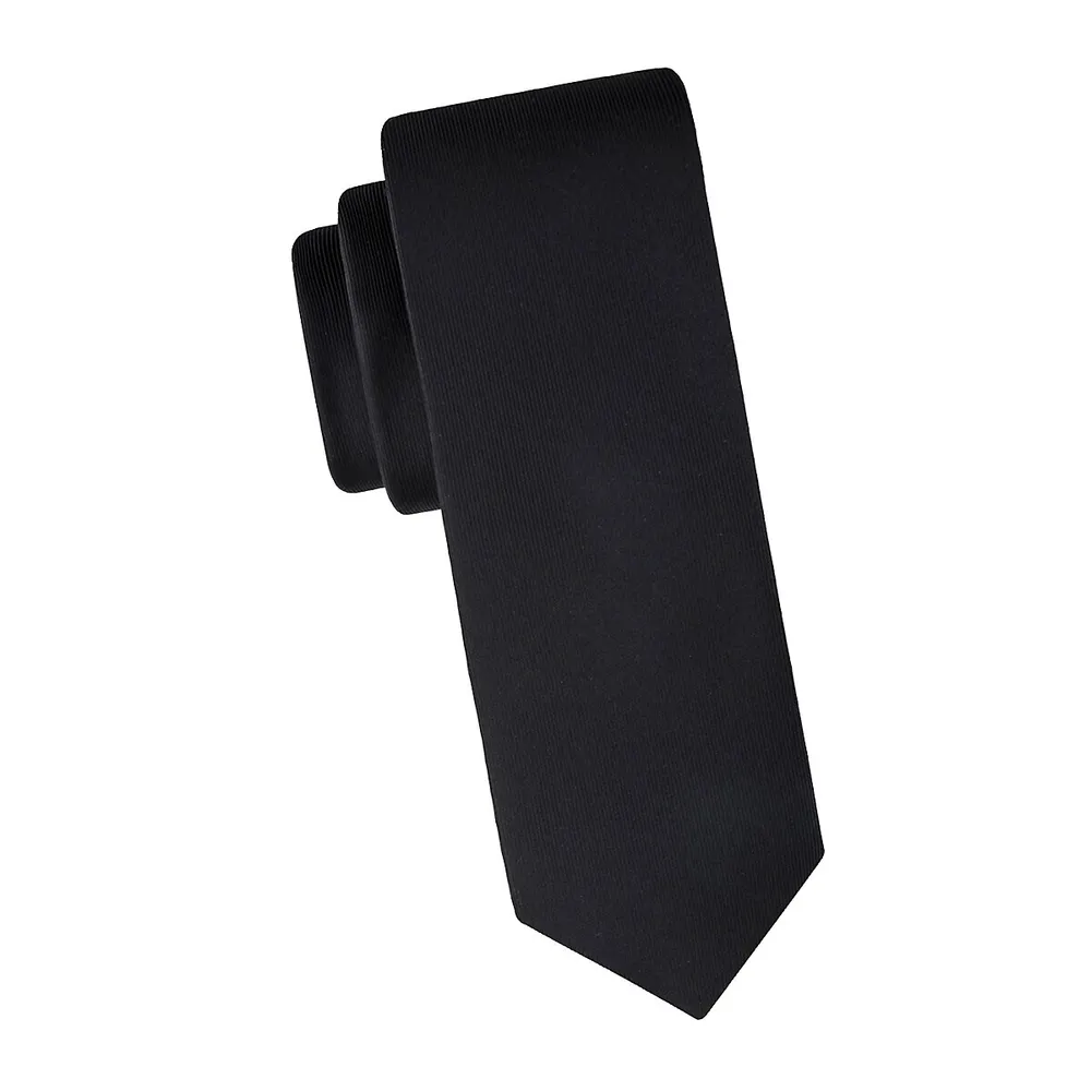 Solid Silk Slim Tie