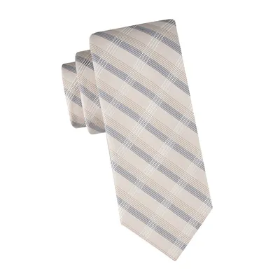 Plaid Silk Regular Tie