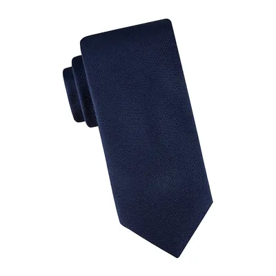 Oxford Textured Silk-Blend Regular Tie