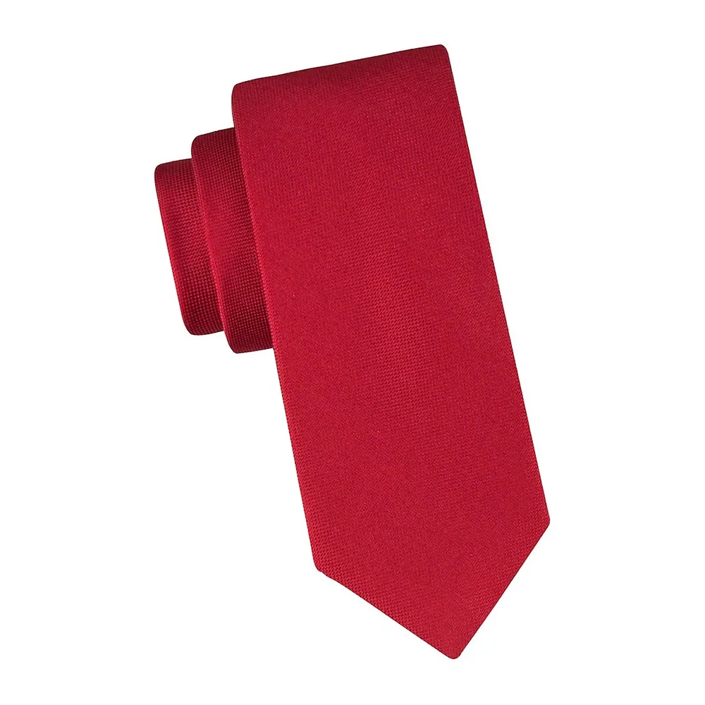 Textured Silk-Blend Regular-Cut Tie
