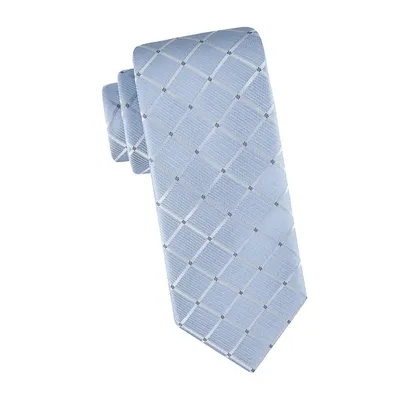 Herringbone Grid Silk Regular Tie