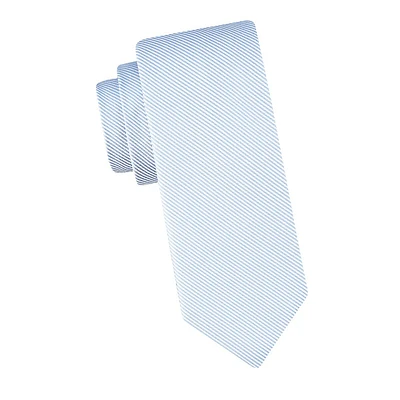 Rib Stripe Silk-Blend Tie