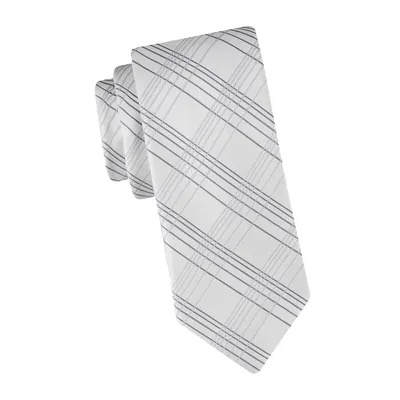 Tonal Linear Grid Silk Regular Tie