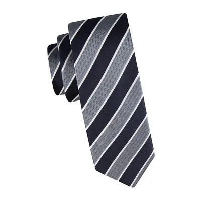 Striped Slik-Blend Slim-Cut Tie