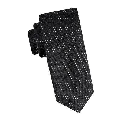 Midi Pin Dot Silk-Blend Regular Tie