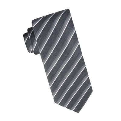 Modern-Stripe Silk-Blend Regular-Cut Tie