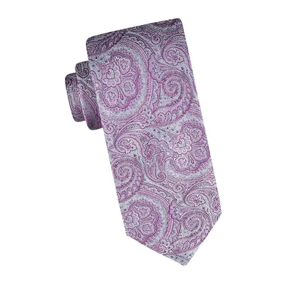 Paisley-Print Silk-Blend Regular-Cut Tie