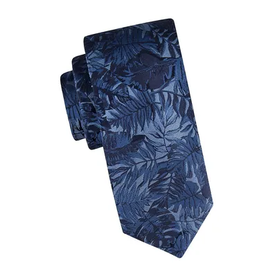Leaf Silk-Blend Regular-Cut Tie