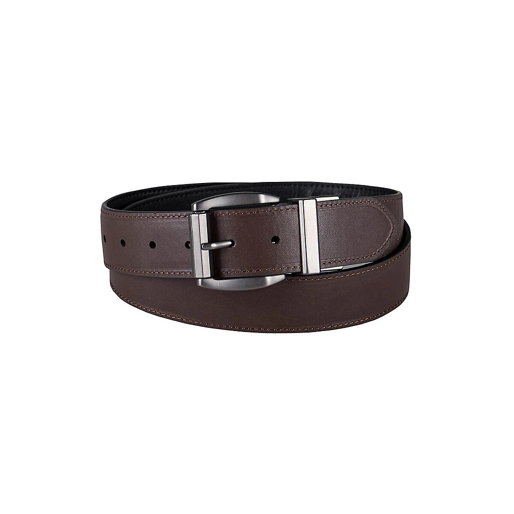 Men's Reversible Leather-Look Belt