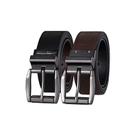 Men's Reversible Leather-Look Belt