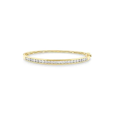 Bangle With 2 Carat Tw Of Diamonds In 10kt Yellow Gold