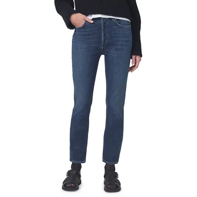 Jolene High-Rise Slim-Leg Jeans