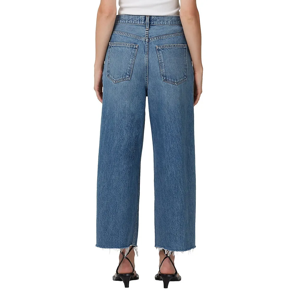 Dagna Organic Cotton High-Rise Pleated Baggy Jeans