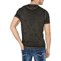 Short-Sleeve Cotton-Blend Henley