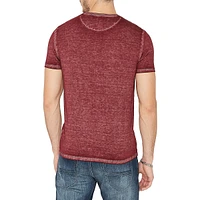 Short-Sleeve Cotton-Blend Henley