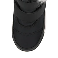 Little Boy's Whitney II Strap Faux Fur Snow Boots