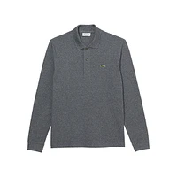 Original Petit-Piqué Knit Long-Sleeve Heathered Polo Shirt