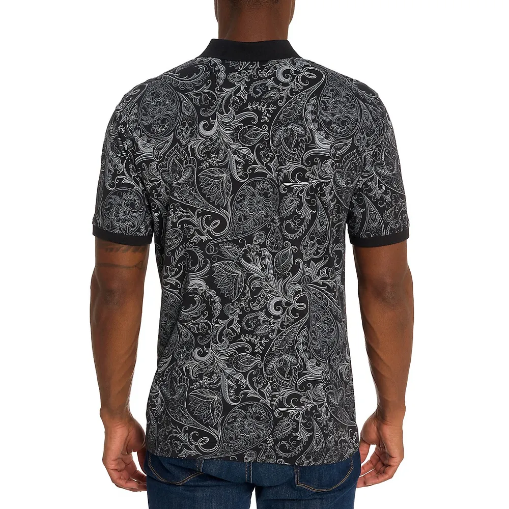 Dozer Paisley-Print Polo Shirt