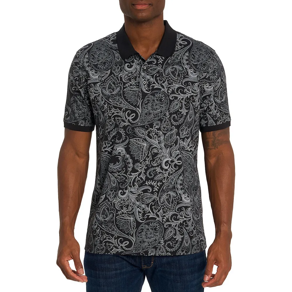 Dozer Paisley-Print Polo Shirt