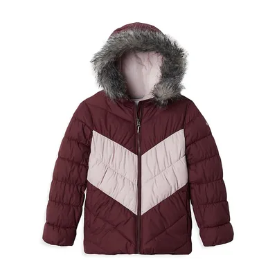 Girl's Faux Fur Trim Arctic Blast Jacket