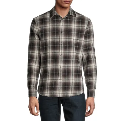 dark brown flannel