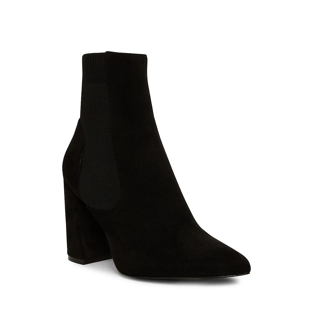 Pointed-Toe Suede Boots