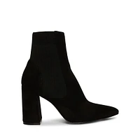 Pointed-Toe Suede Boots