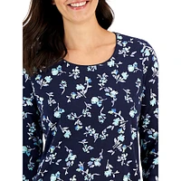 Petite Ditsy Delight Long-Sleeve Top