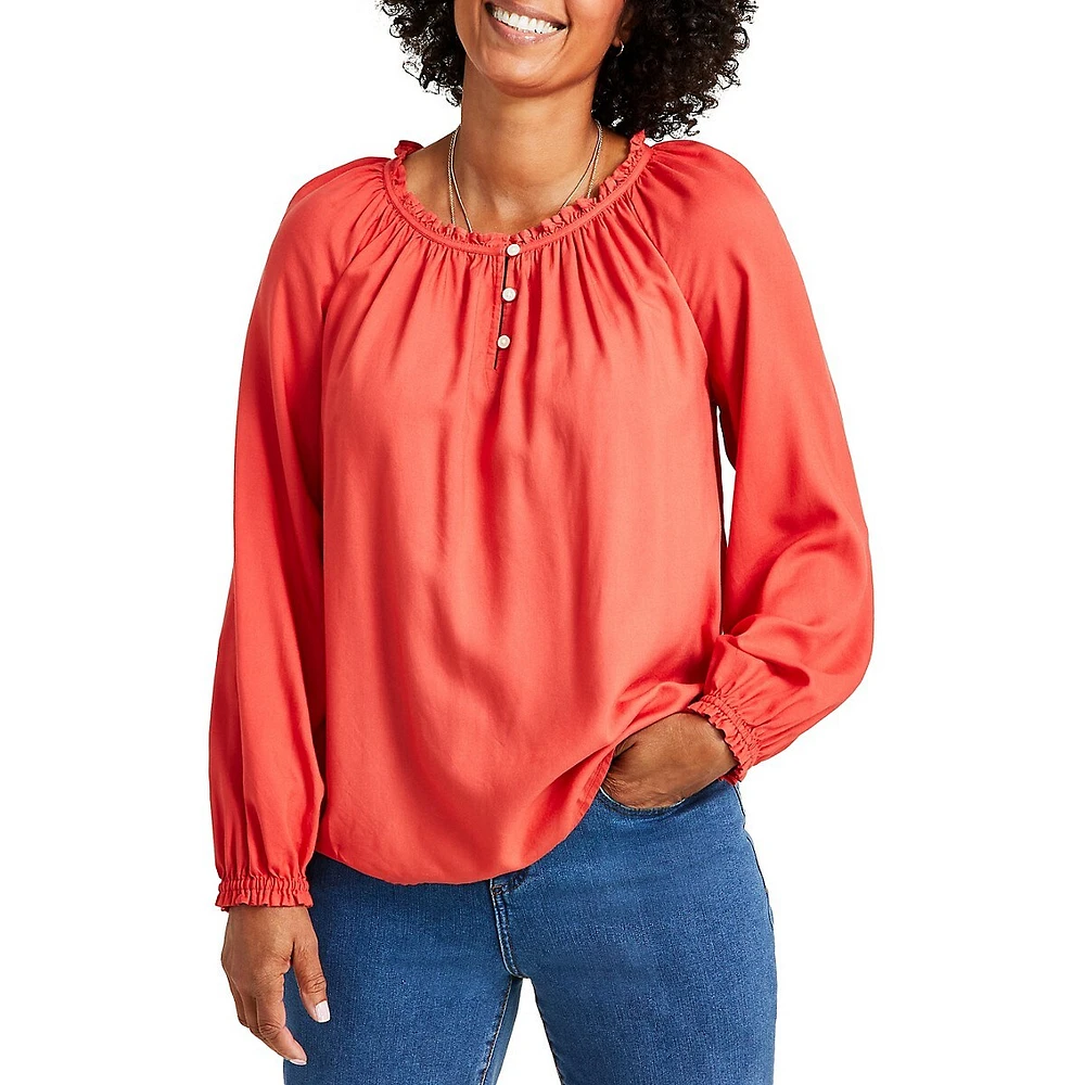 Drapey Popover Peasant Top​