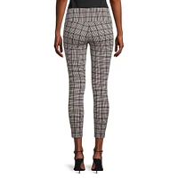 Petite Houndstooth Ponté Knit Pull-On Pants