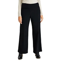 Petite Wide-Leg Pull-On Pants